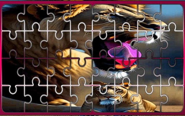 Lions Jigsaw Tile Scramble Puzzle Slider