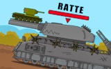 Tanks 2D Battle with Ratte: Tank Warfare Game